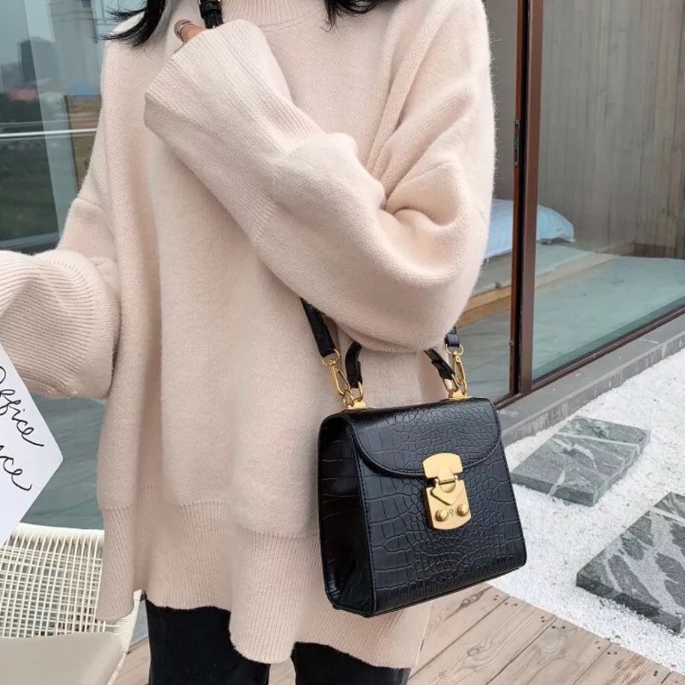 SALE! Women Mini Small Square Stone Pattern Crossbody Bag